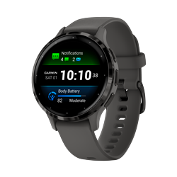 Garmin Venu 3S Fitness and Health Smartwatch, Slate/Pebble Gray, 41mm