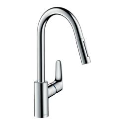 Hansgrohe Focus with Pull-out Spray Single Lever Swivel Spout 240 Chrome Kitchen Mixer Tap