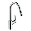 Hansgrohe Focus with Pull-out Spray Single Lever Swivel Spout 240 Chrome Kitchen Mixer Tap