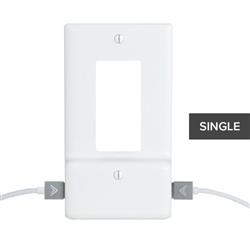SnapPower White Duplex Outlet Coverplate with 2 Port USB Charger