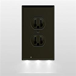 4 Pack - SnapPower Outlet Guidelight - Black Duplex