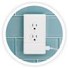 4 Pack - SnapPower White Duplex Outlet Coverplate with USB Charger