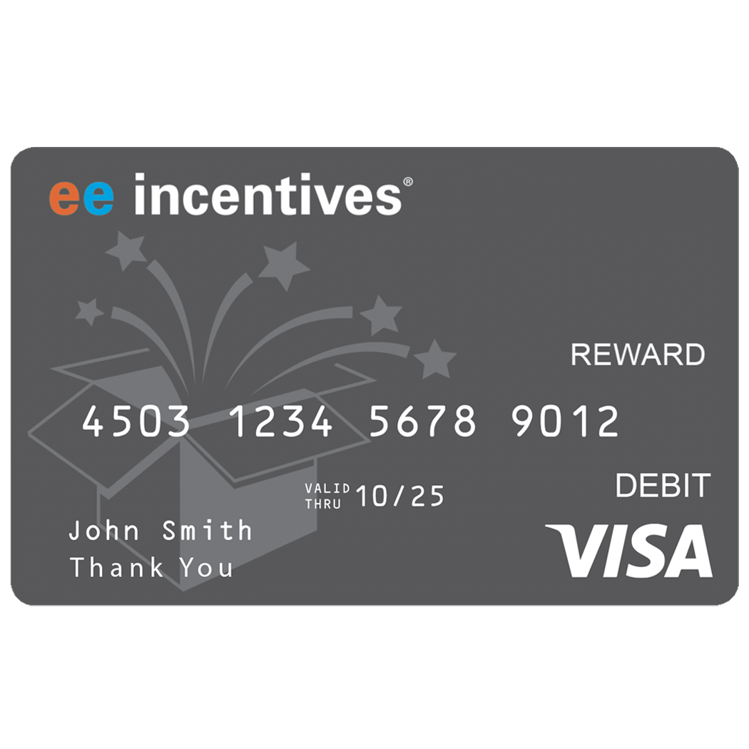 Tarjeta Física Prepagada Visa® de EE Incentives